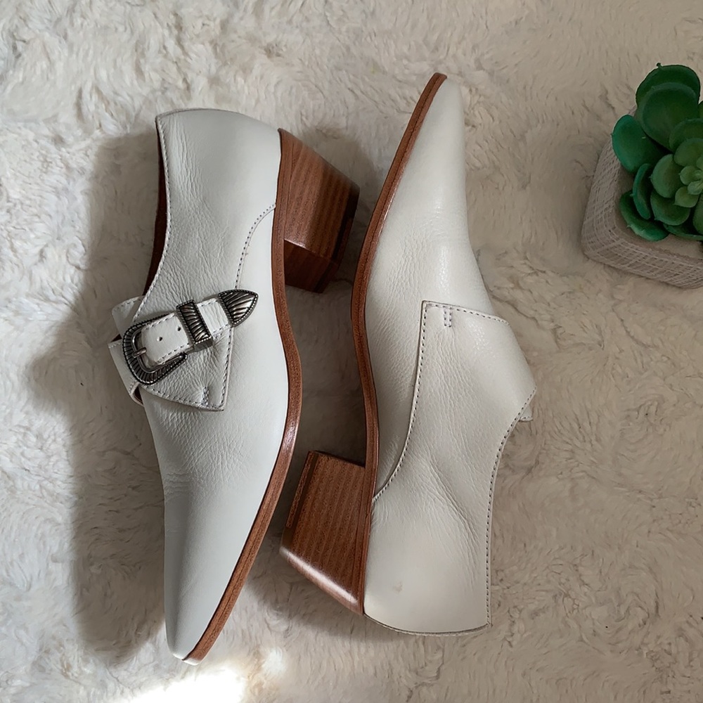 Frye white Ellen Buckle Monk leather western short bootie - Picture 11 of 15